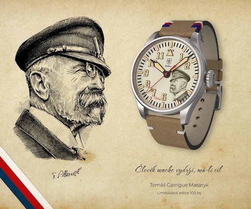 Helveti.cz představují limitovanou edici hodinek T. G. Masaryk