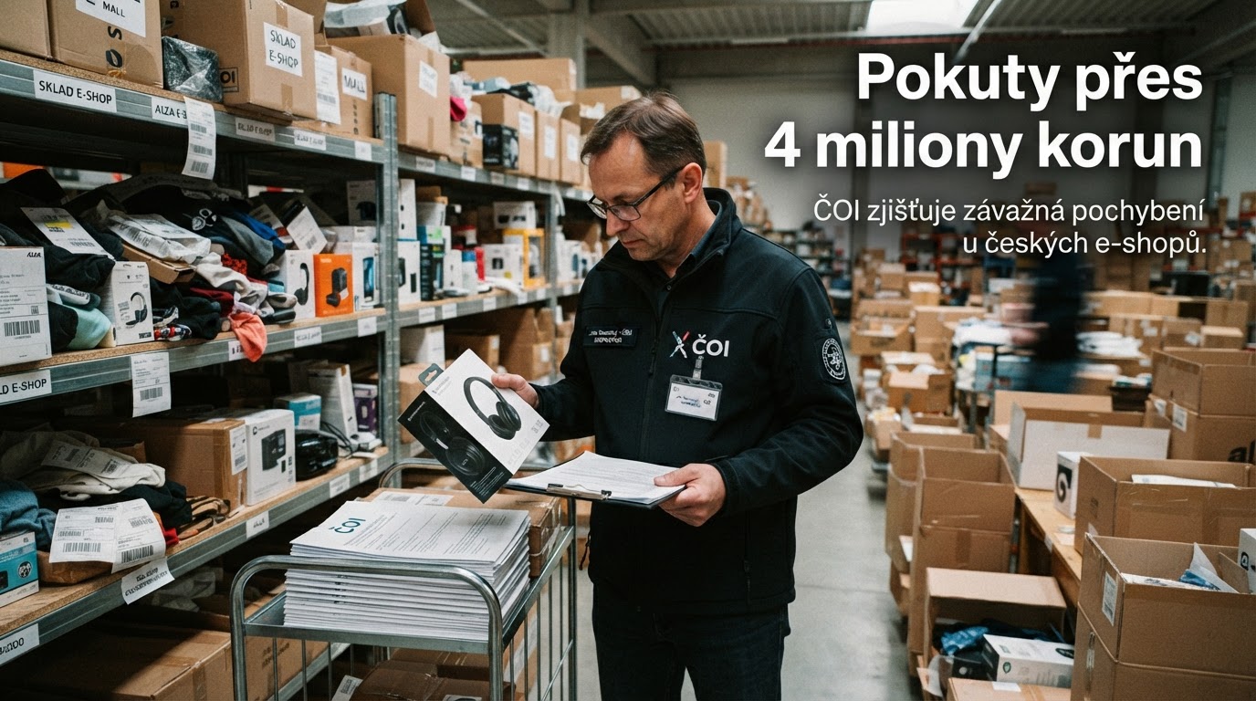 Česká obchodní inspekce udělila e-shopům pokuty přes 4 miliony korun