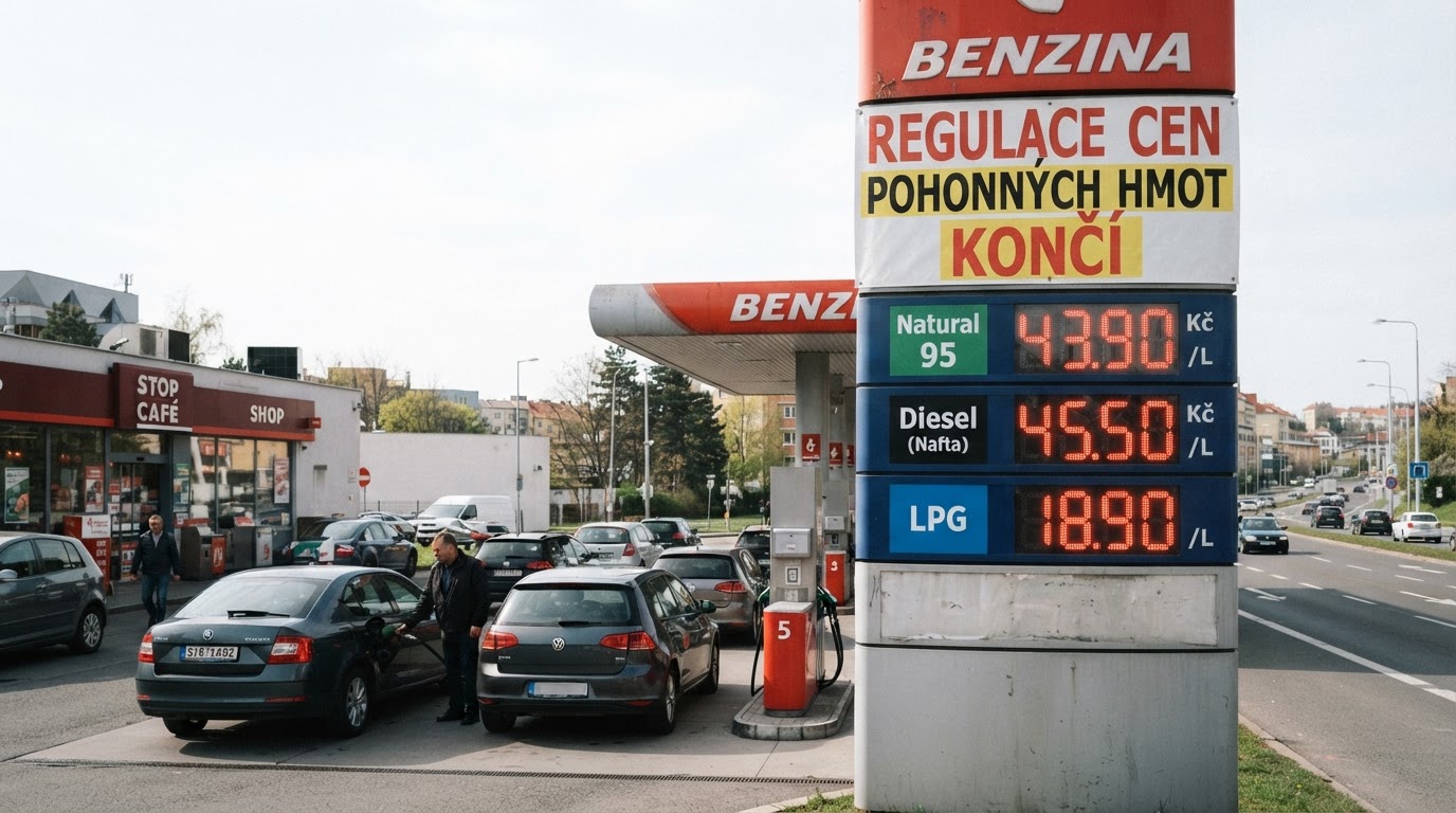 Regulace cen pohonných hmot v Česku v neděli skončí
