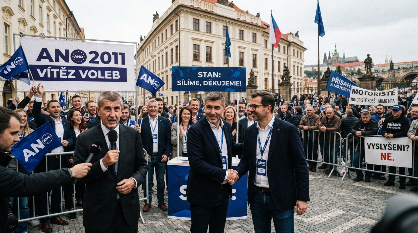 ANO dál vede, STAN posiluje a Motoristé by se do Sněmovny nedostali